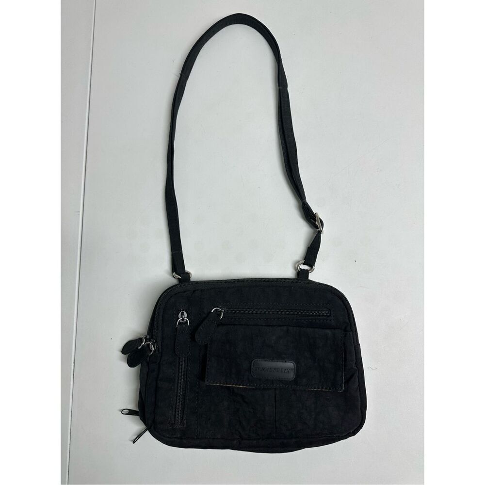 St. John’s  Bay Black Shoulder Crossbody Purse Moto Travelers Bag